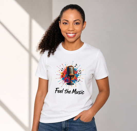 Feel The Music Unisex Organic Cotton T-shirt